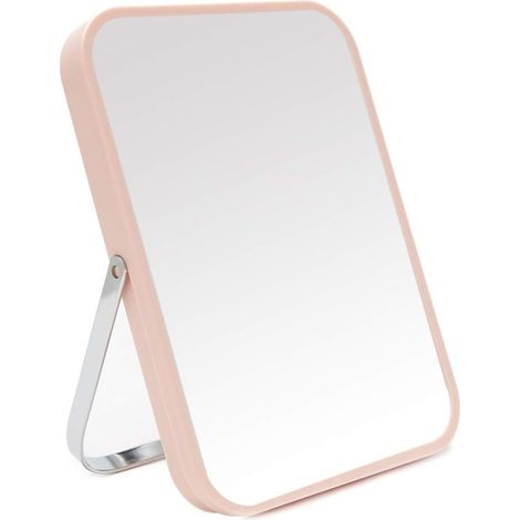Klappbarer Tischspiegel 20 X 15 Cm, Metallständer, 90° Drehbar, Abs-glas, Für Büro, Bad Und Reisen