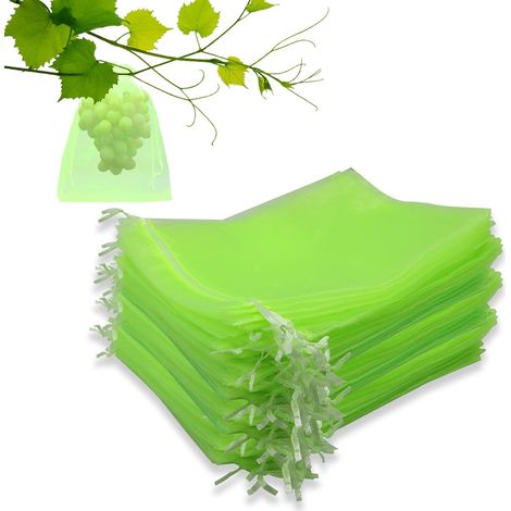 100 Netzbeutel Mit Kordelzug, Organza, 20 X 30 Cm, Zum Schutz Von Obst Und Gemüse, Für Den Garten