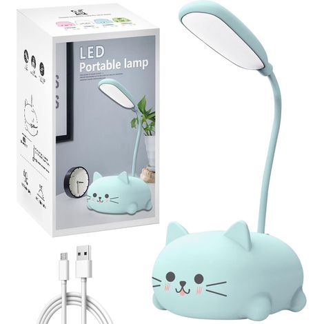 Niedliche Schreibtischlampe, Niedliche Katzenförmige Schreibtischlampe Für Kinder, Led-licht, Usb-lampe Für Mädchen Mit 360° Verstellbarem Winkel, Auffällig, Faltbar, Leicht, Niedliche Zimmerdekoratio