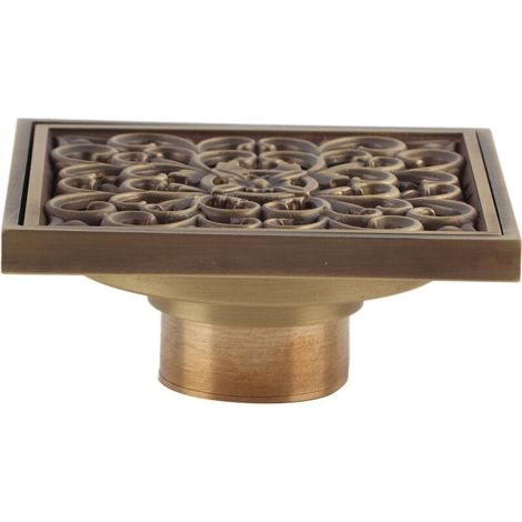 10 Cm Antikmessing Duschbodenablauf Badezimmer Abflusssieb Abdeckung Gitter (1)