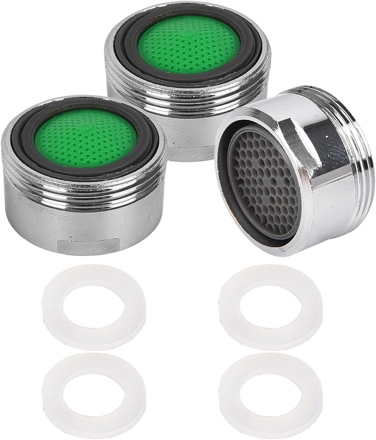 Set Mit 3 20-mm-kupfer-wasserhahn-luftsprudlern Mit Abs-filter, Wassersparend Für Küche Und Bad