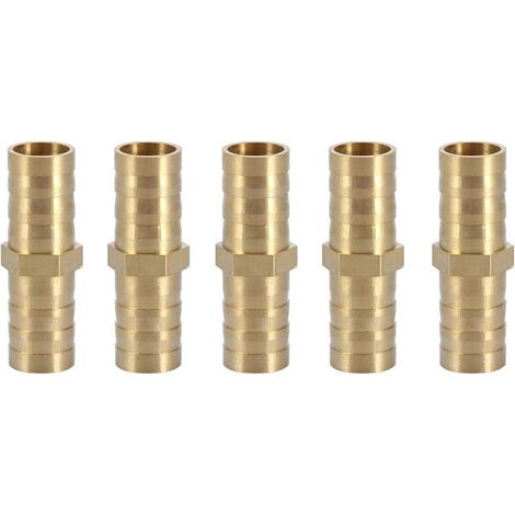 5-teiliges Fitting, Messing, Gerade, 2-wege, 12 Mm, Für Wasser, Luft, Öl