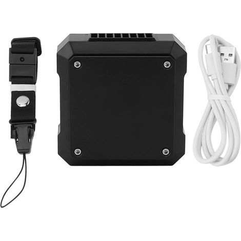 Wiederaufladbarer Gürtelventilator Per Usb, 4000 Mah Akku, 3 Geschwindigkeitsstufen, Weißes Licht, Abs-gehäuse, Ideal Für Camping Und Abenteuerreisen.