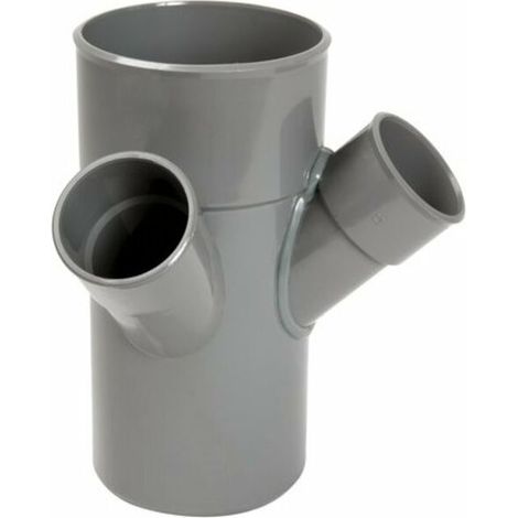 Pvc-doppelwinkel-ablaufformstück 45°, 100/50 Mm Durchmesser – Effiziente Verbindung Für Entwässerungssysteme – Tre100