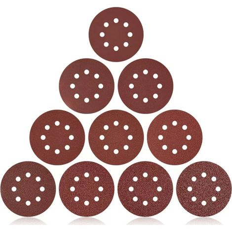 Nannigr Schleifscheiben, 100er-packung Nylon-beschichtetes Schleifpapier Für Exzenterschleifer Ø 125 Mm Schleifscheiben In Den Körnungen 60/80/100/120/150 (20 Scheiben Pro Körnung)