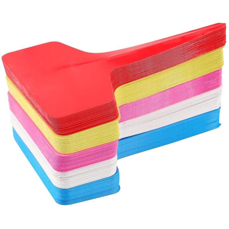 Packung Mit 100 Flexiblen Gartenetiketten Aus Kunststoff – 6 X 10 Cm – Wasserfest Und Wiederverwendbar – Mehrfarbig Zur Pflanzenkennzeichnung
