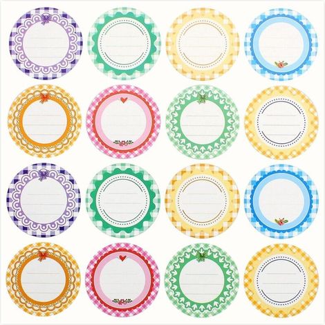 13 Blatt/208 Selbstklebende Etiketten - Gläser, Marmeladen, Selbstklebende Etiketten, Etiketten Für Gewürzgläser, Gewürze.