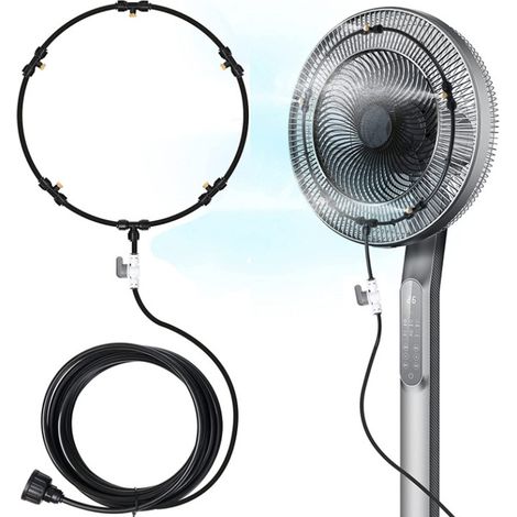 Nebelventilator Für Den Außenbereich, Nebelset Für Den Außenbereich, Nebelkühlsystem, 8 M Schlauch, 5 Düsen In Achterform
