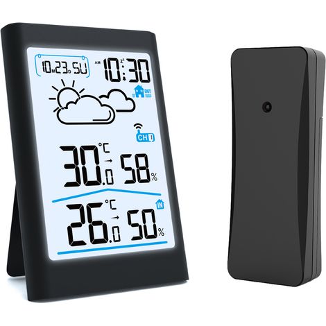 Drahtlose Wetterstation Mit Außensensor, Ideal Für Büros Und Schlafzimmer.