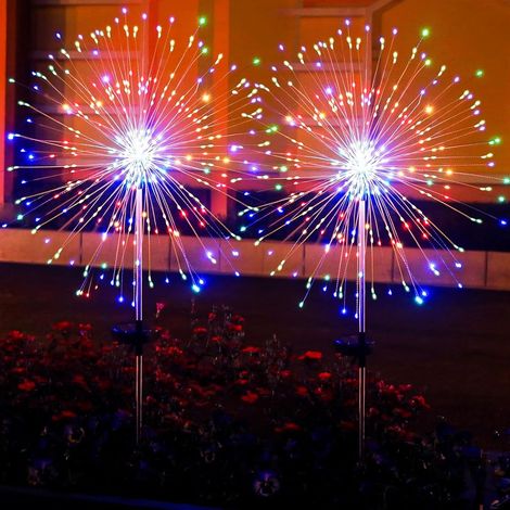 2er-set Solarleuchten, 200 Leds, 8 Modi, Kupferdraht, Schutzart Ip65, Garten, Terrasse