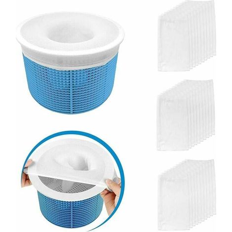 Packung Mit 30 Filtersocken Für Eingelassene Und Aufstellpools, Feines Netzgewebe Zum Auffangen Von Pollen Und Schmutz - Vorfilterung Von Verunreinigungen