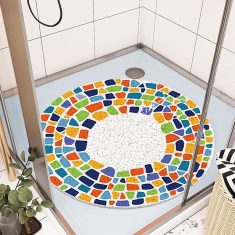 Rutschfeste Duschmatte, 60 X 60 Cm, Weiche Komfort-sicherheitsbadematte, Pvc-luffa-massage-duschmatte