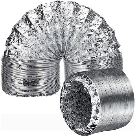 100 Mm Flexibler Aluminium-abluftschlauch Für Wäschetrockner (100 Mm X 2 M)