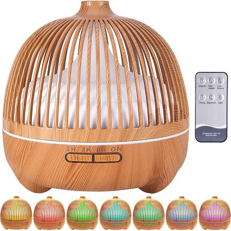 Aromatherapie-diffusor Mit Ätherischen Ölen, Ultraschall-luftbefeuchter Und 7-farbigen Led-aromatherapieleuchten