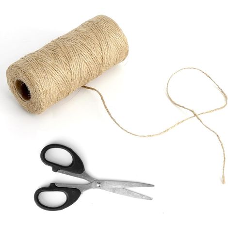 Rolle Juteseil, 100 M X 2 Mm, Natur, Inklusive Schere, Zum Selbermachen, Verpackung