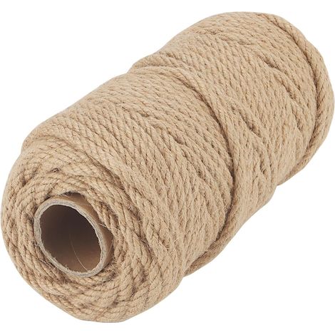 100 M Juteseil, 6 Mm Geflochtenes Hanfseil, Naturmaterialien, Gartenarbeit