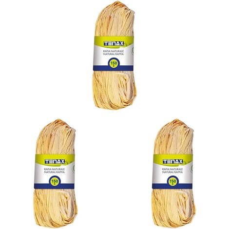 Set Mit 3 Natürlichen Raffiabändern, Flexibler Schnur 150 G, Zum Binden Von Pflanzen, Für Gartenarbeit, Dekoration Und Bastelarbeiten