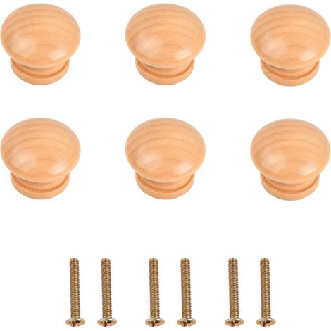 Runde Holzmöbelknöpfe, Natur, 30 X 20 Mm, Für Schubladen, Schränke, Küche, Schlafzimmer