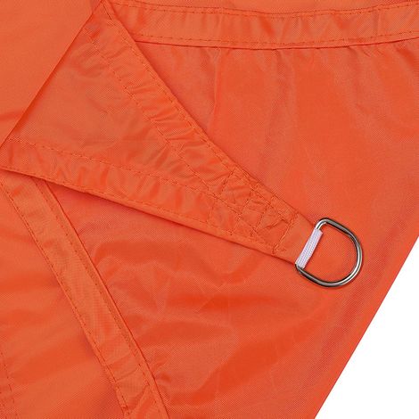 Dreieckiges Sonnensegel 4 X 4 X 4 M, Für Auto, Restaurant, Garten, Aus Hochdichtem Hdpe, Wasserdichtem Und Atmungsaktivem Gewebe – Orange