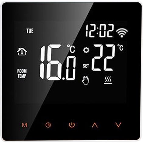 Me81h Intelligenter Wlan-lcd-thermostat Für Fußbodenheizung Und Wandheizung (elektrisch) Für Tuya Ac230v, Weißer Hintergrund, Orangefarbene Tasten, 3a