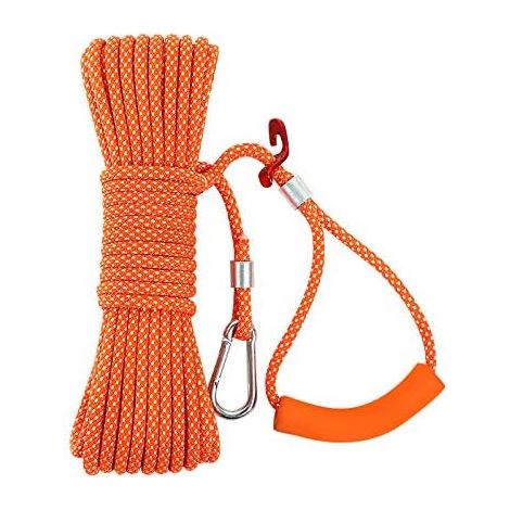 Wäscheleine, Geflochtenes Polyester, 10 M, 200 Kg Bruchlast, Patentierter Verschluss, Garten