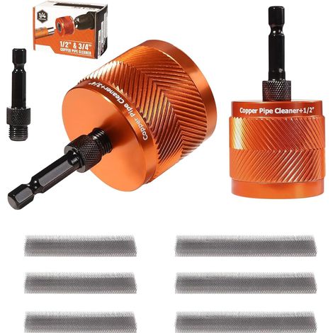Kupferrohrreiniger (1/2 Und 3/4 Zoll, 6,35 Mm Sechskantschaft), Ersatzklingen Und -bürsten Für Sanitärinstallationen