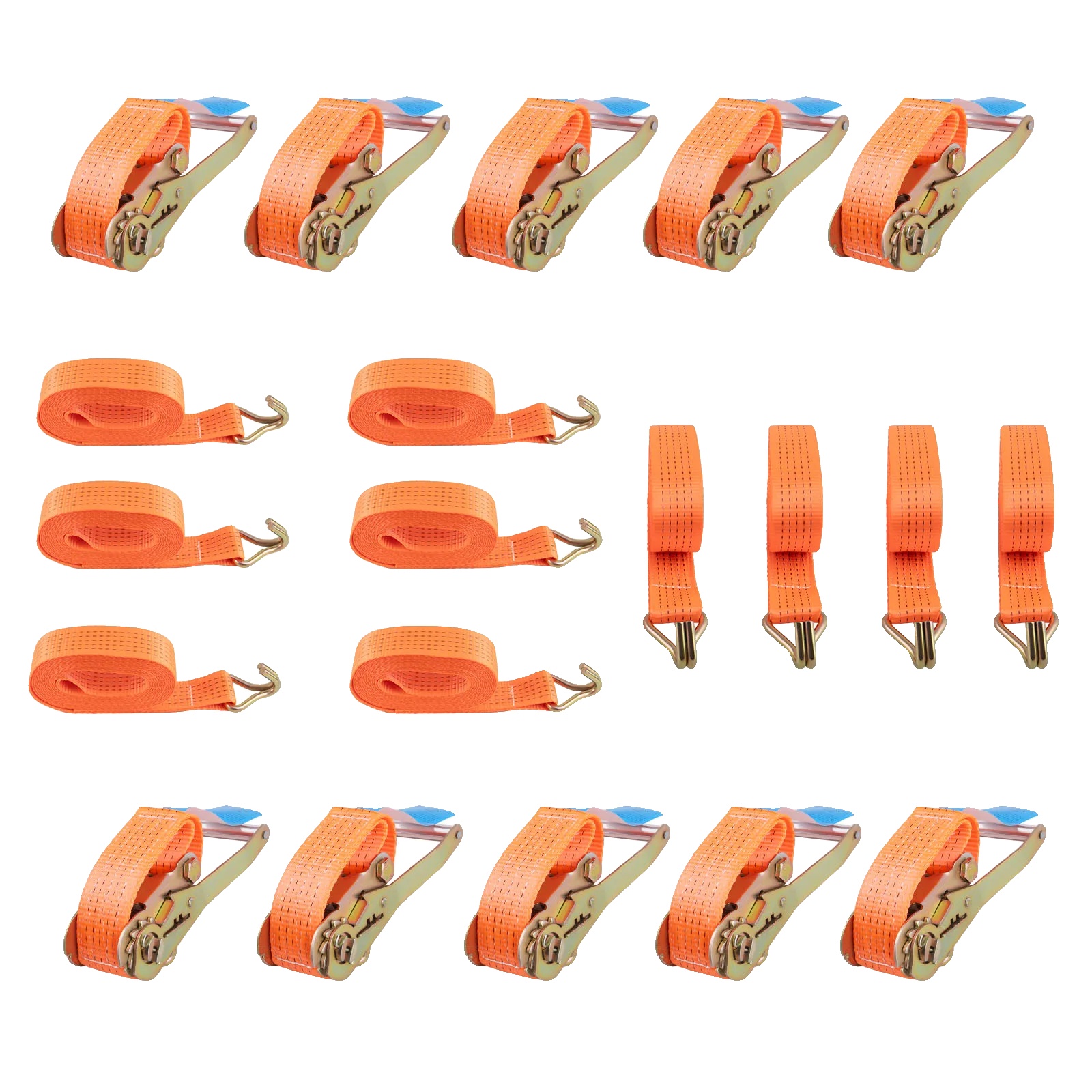 Ratschengurte, 6 Meter Lang, 50 Mm Breit, 5 Tonnen Tragfähigkeit, Klauenförmiger Haken, Strapazierfähiges Polyestermaterial