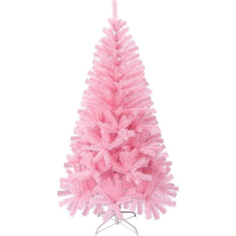Künstlicher, 1,2 M Hoher, Rosafarbener Weihnachtsbaum Mit Metallständer, Unbeleuchtet, 300 Zweige, Einfacher Aufbau, Für Die Innen- Und Außendekoration, Perfekt Für Weihnachten