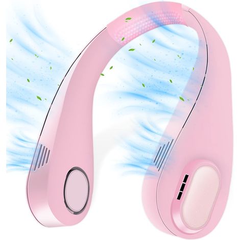 Tragbarer Nackenventilator, 5000 Mah, Usb, Pink