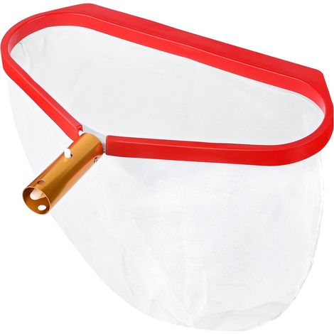 Schwimmbadskimmer, Bodenskimmer, 38 Cm Tiefer Oberflächenskimmer, Feinmaschiges Schwimmnetz Mit Verstärktem Kunststoffrahmen, Für Springbrunnenbecken (rot)
