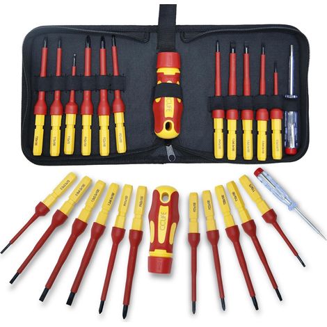 13-teiliges Schraubendreher-set, Vde-isoliert, 1000 V, Austauschbare Magnetische Bits, Elektrikersicherheit