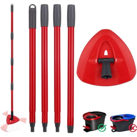 Set Drehbarer Moppkopf Und Verstellbarer Griff, Kompatibel Mit Vileda Turbo Smart Easywring Zur Bodenreinigung