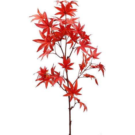 Künstliche Ahornblattstiele, 83 Cm Lang, Realistische Zweige, Dekoration Für Zuhause, Rot
