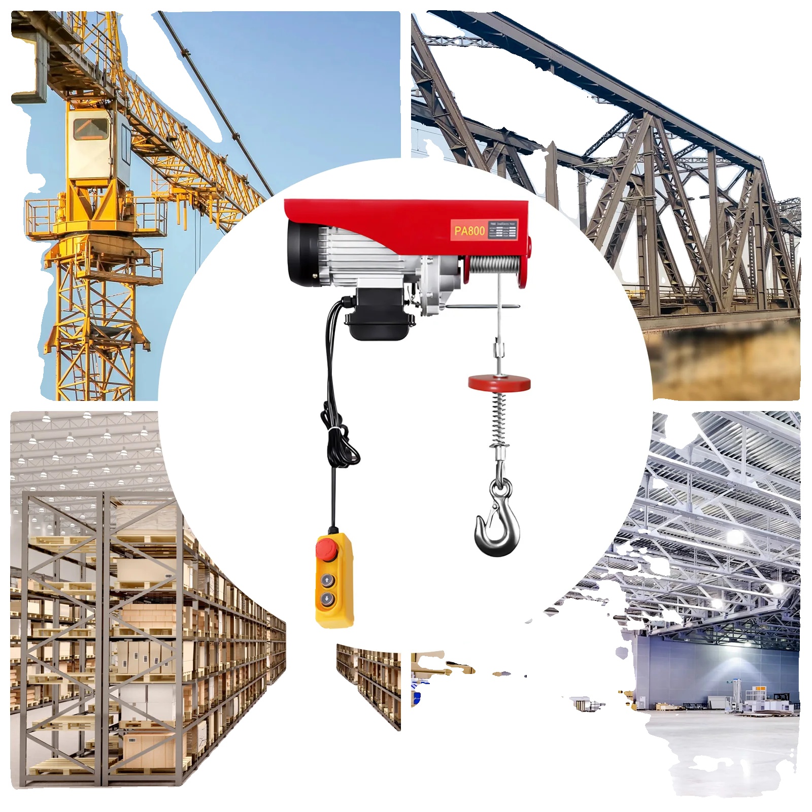 220-v-elektrowinde, Hebt Bis Zu 800 Kg, Fernbedienung, Hohe Hubgeschwindigkeit