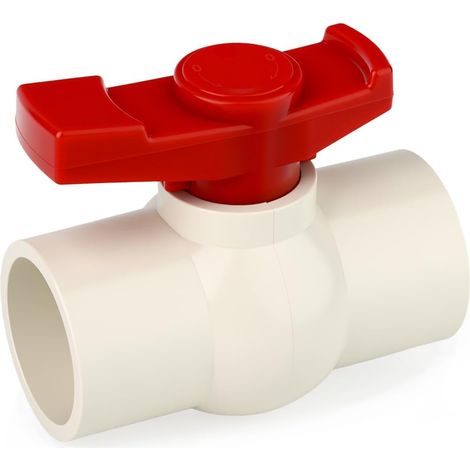 Pvc-kugelhahn, 40 Mm Kugelhahn, Korrosionsbeständig, Für Schwimmbecken Und Rohrleitungen