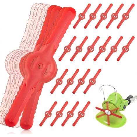 100 Kantenschneiderklingen Aus Kunststoff, 14 Cm, Polyethylen Hoher Dichte, 5 Mm Loch, Für Freischneider Und Rasenmäher