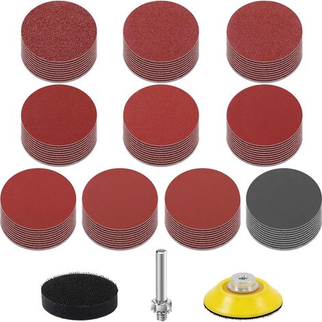 100 Schleifscheiben 50 Mm, Körnung 80 Bis 3000, Schleifpapier Zum Polieren Von Metall Und Holz