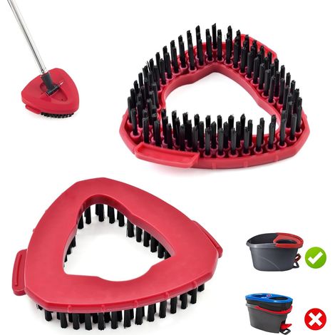 Set Mit 2 Scheuermoppköpfen, Strapazierfähige Borsten, Kompatibel Mit Vileda Easywring, Für Hartböden