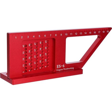 Tischlerwinkel, 0,2 Mm Präzisionswinkellineal Aus Aluminiumlegierung, Holzmarkierungslineal, Hilfsmittel Für Die Holzbearbeitung In Den Bereichen Automobil, Tischlerei Und Bauwesen, Rot