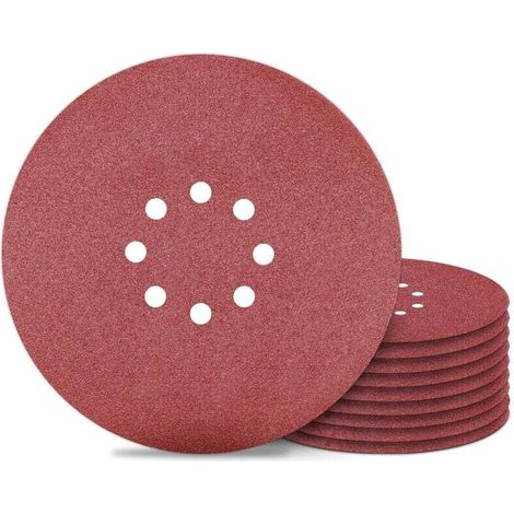 225 Mm Schleifscheibe, 8-loch-schleifpapier, Körnung 120, Für Wandschleifer, 10er-packung.