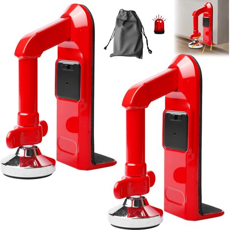 2er-set Türstopper Mit Alarm – Tragbares Türschloss – Einbruchschutz – Sicherheitsvorrichtung Für Zuhause, Hotel, Reisen Und Persönlichen Schutz – Türstopper