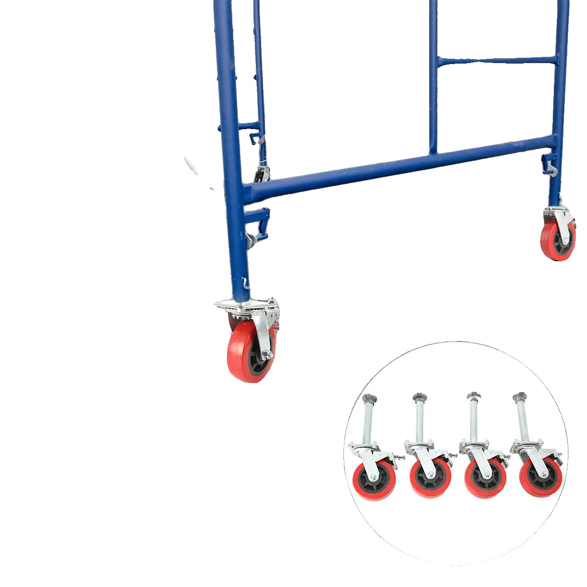 Lenkrollen, 150 Mm Durchmesser, 500 Kg Tragkraft, 4er-set Mit Bremsen, Robuste Kunststoff- Und Stahlkonstruktion, 360°-drehung