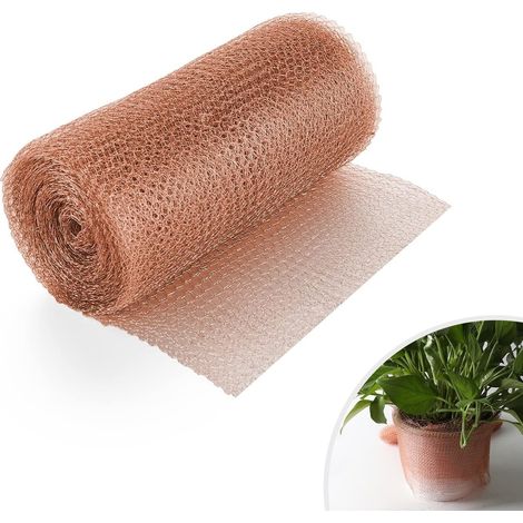 Kupferdrahtgeflecht, 12,5 Cm X 6 M, Flexibles Kupfergeflecht, Schutz Vor Nagetieren, Schnecken Und Nacktschnecken, Für Den Pflanzenanbau Und Gartenschutz
