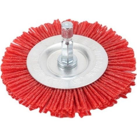 Scheibenbürste, Grobes Nylon, Durchmesser 75 Mm, Geeignet Für Holz, Metall Und Nichteisenmetalle, Nylon-bohrbürste Mit Sechskantschaft E6.3, Zum Schleifen Und Strukturieren.