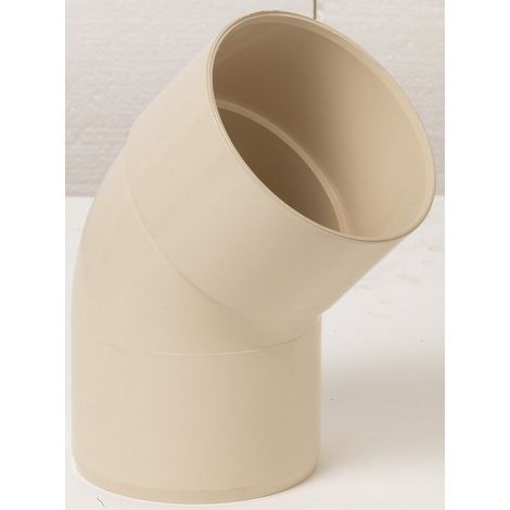 45°-pvc-winkelstück, Sandfarben, 33 Cm Verlängerung, 100 Mm Durchmesser