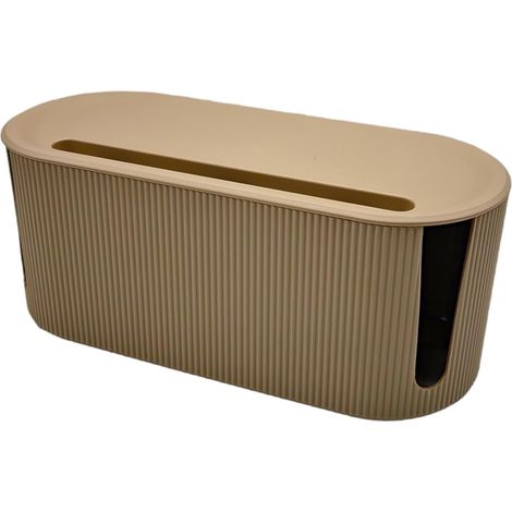 Kabelmanagementbox, Mehrfachsteckdosenabdeckung, Kabelaufbewahrungsbox (schokolade)