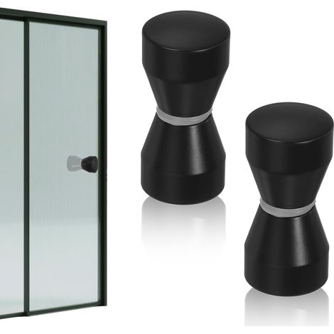 Türgriff, Mattschwarzes Aluminium, Konisches Design, Einfache Montage, 2 Stück, 6230 Mm
