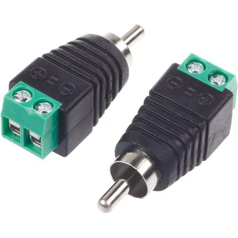 Paar Lautsprecherkabel Mit Männlichem Cinch-stecker (stecker)