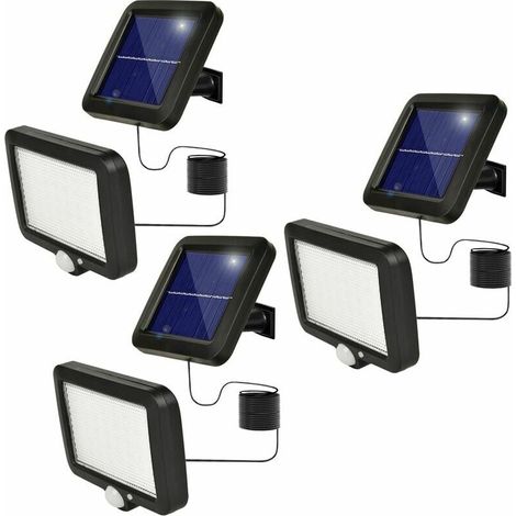 Set Aus 3 Solarstrahlern Mit Bewegungsmelder, Led-außenbeleuchtung, Für Sicherheit Oder Ambiente
