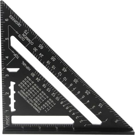 180-mm-multifunktions-winkelmesser Für Zimmerleute, Metall/aluminium, Lineal, Winkelmesser, Anreißlehre, Führung, Winkelmesser, 45–90 Grad / Schreinerwerkzeug / Anreiß- Und Führungswerkzeug Für Die Ho